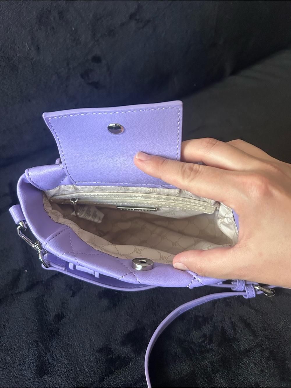 Steve Madden Lavender Quilted Mini Crossbody - Picture 3 of 5